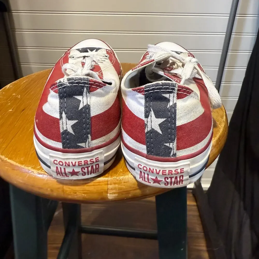 Converse All Star Patriotic Canvas Low Top Sneakers Unisex M6 W8 - Picture 5 of 11